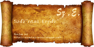 Szántai Ernő névjegykártya